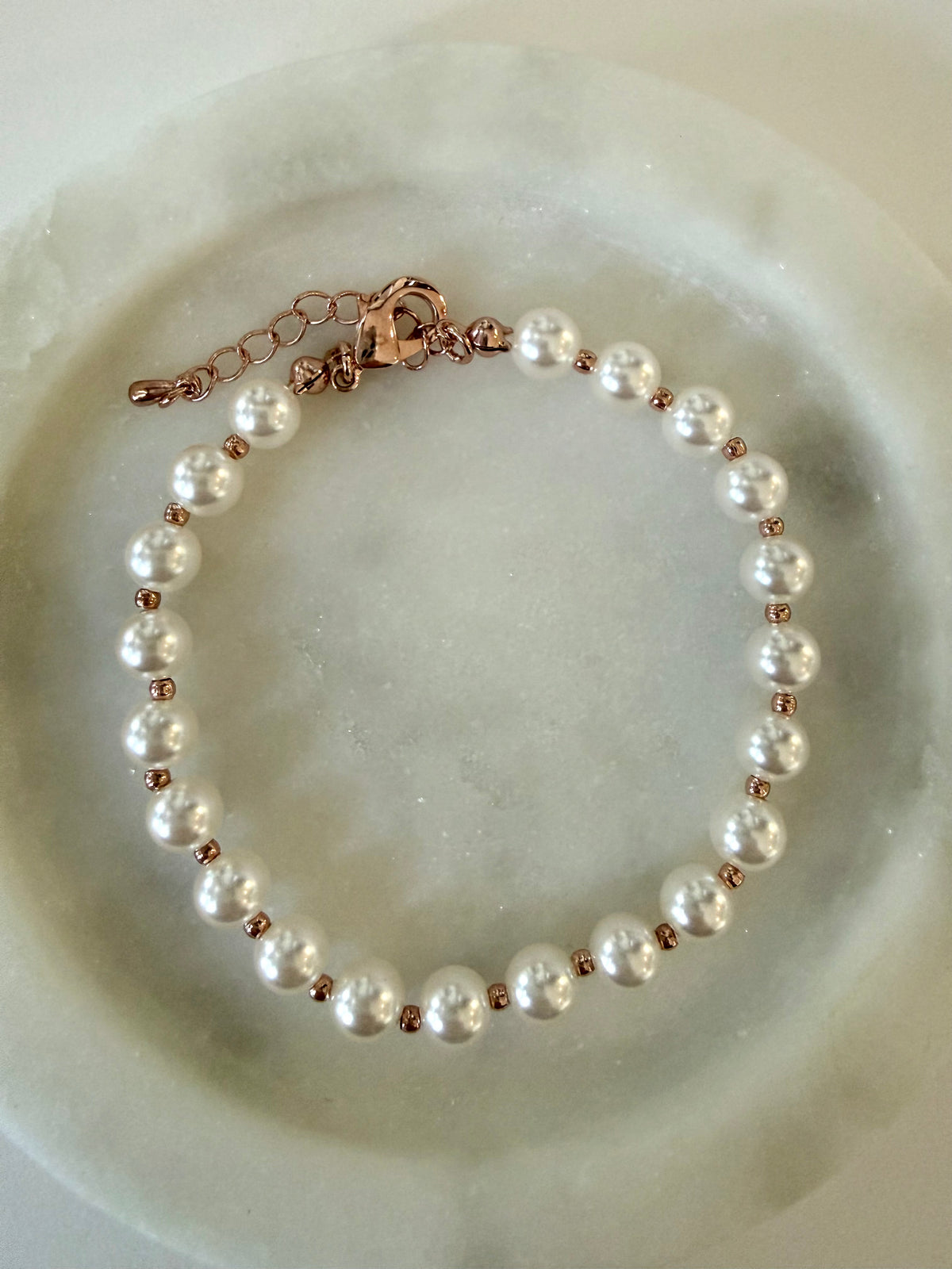 Rose Gold Pearl Bracelet
