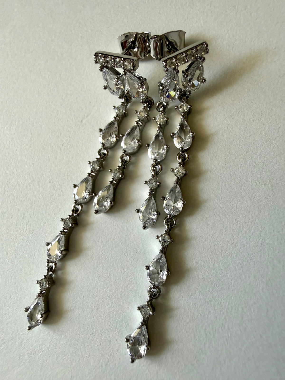 Celeste Cascade Earrings – Silver