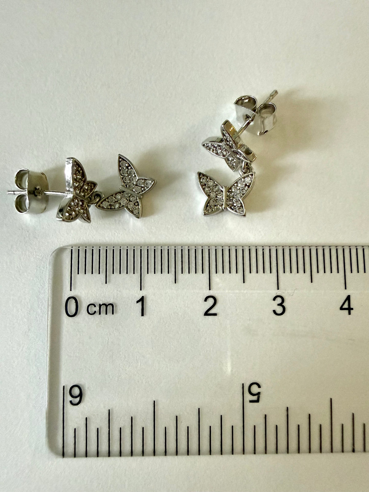 Sparkling Butterfly Drop Earrings