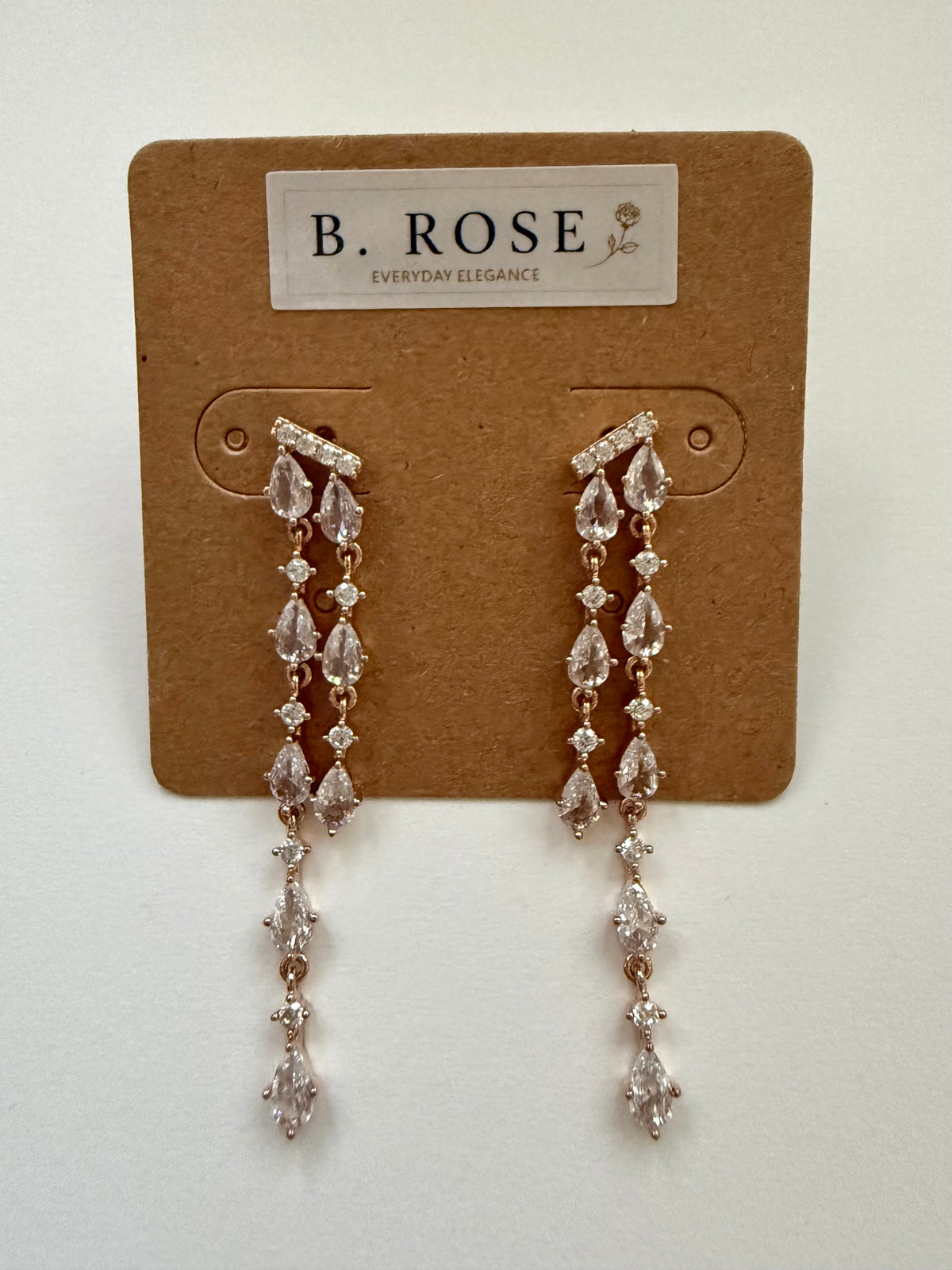Celeste Cascade Earrings - Rose Gold