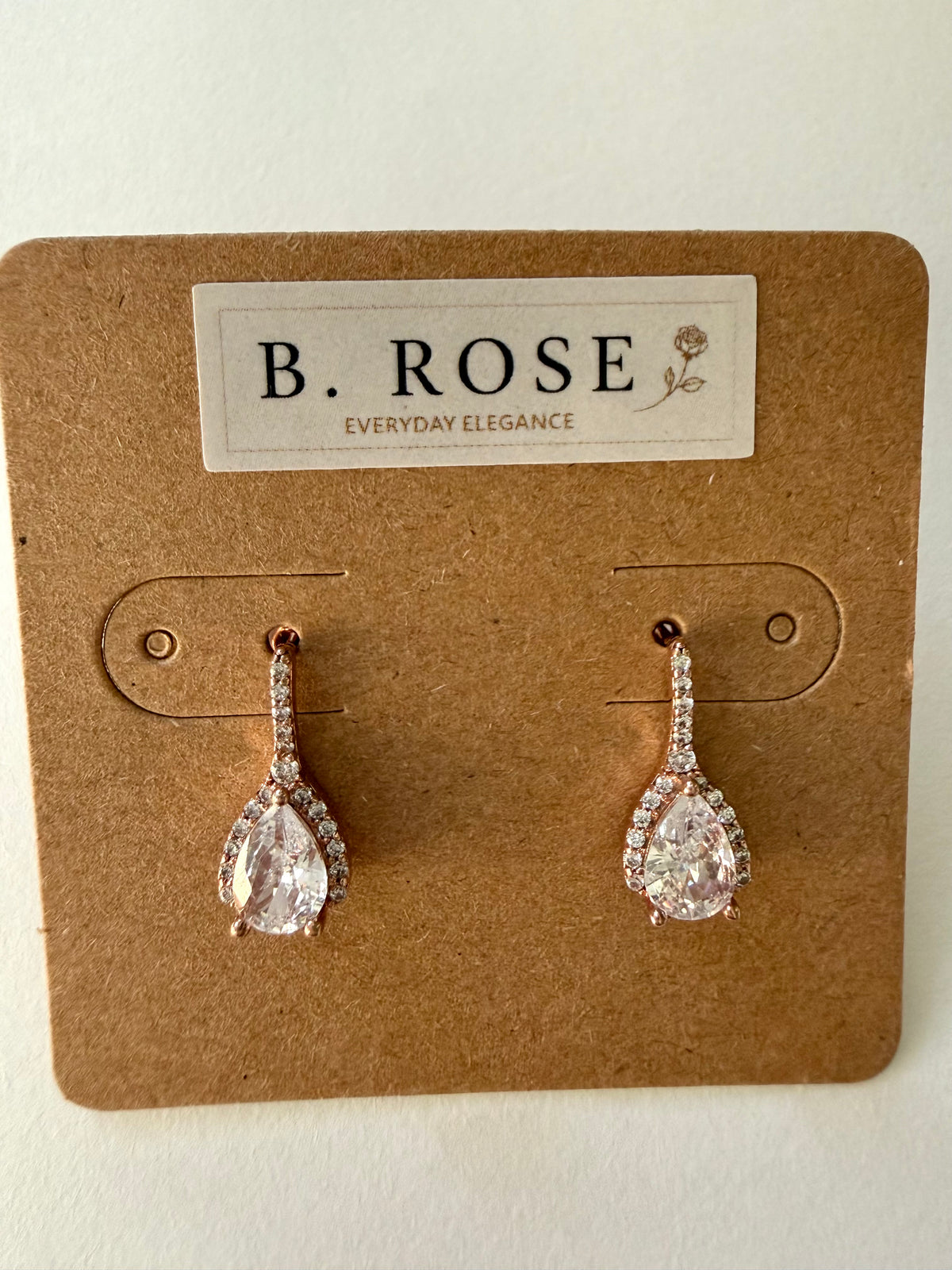 Elara Teardrop Earrings - Rose Gold