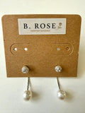 Sparkling Pearl Earrings – Silver