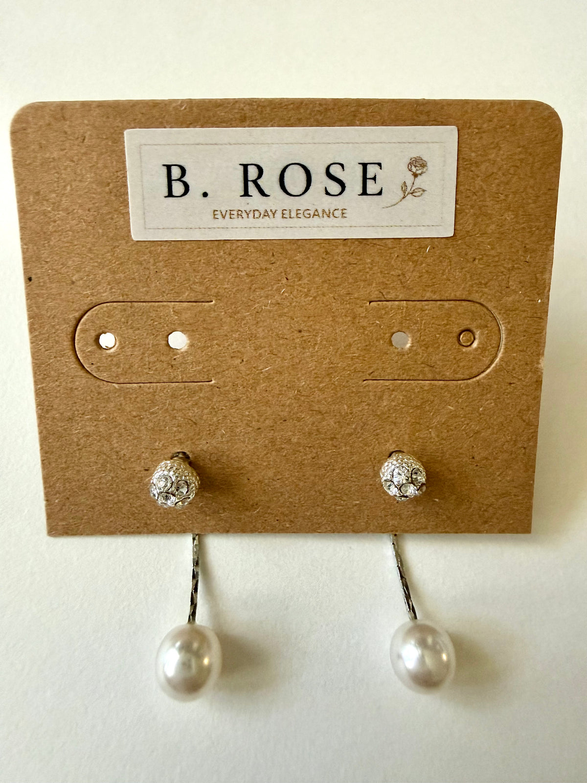 Luna Pearl Drop Earrings - Silver