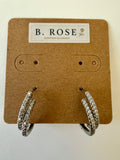 Avery Double Hoops - Silver
