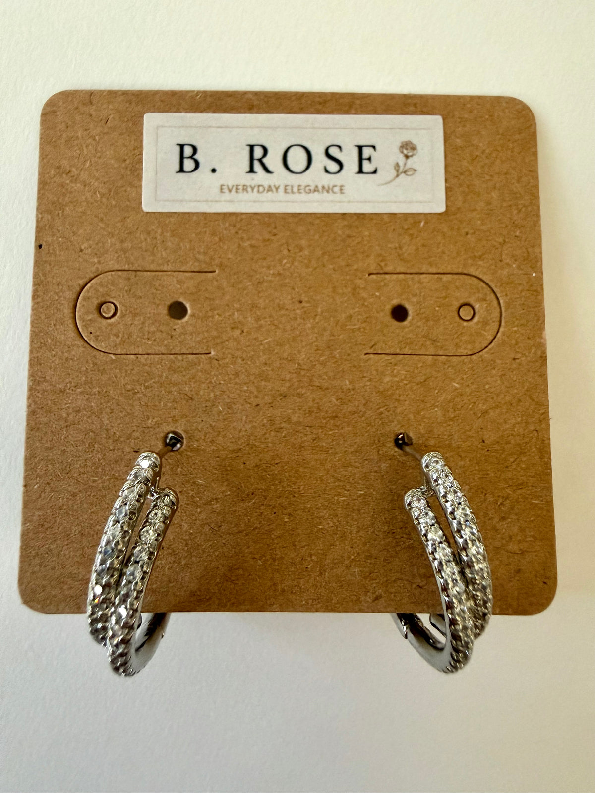 Avery Double Hoops - Silver