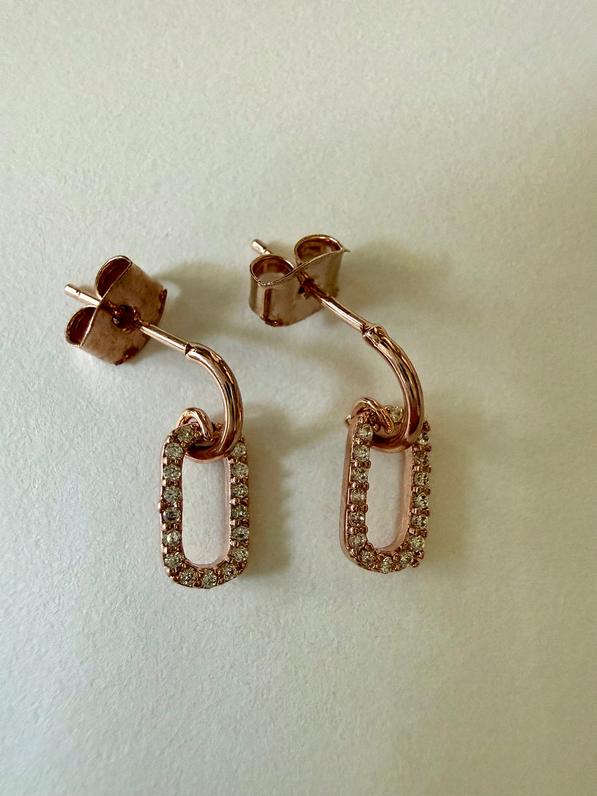 Nova Link Earrings – Rose Gold