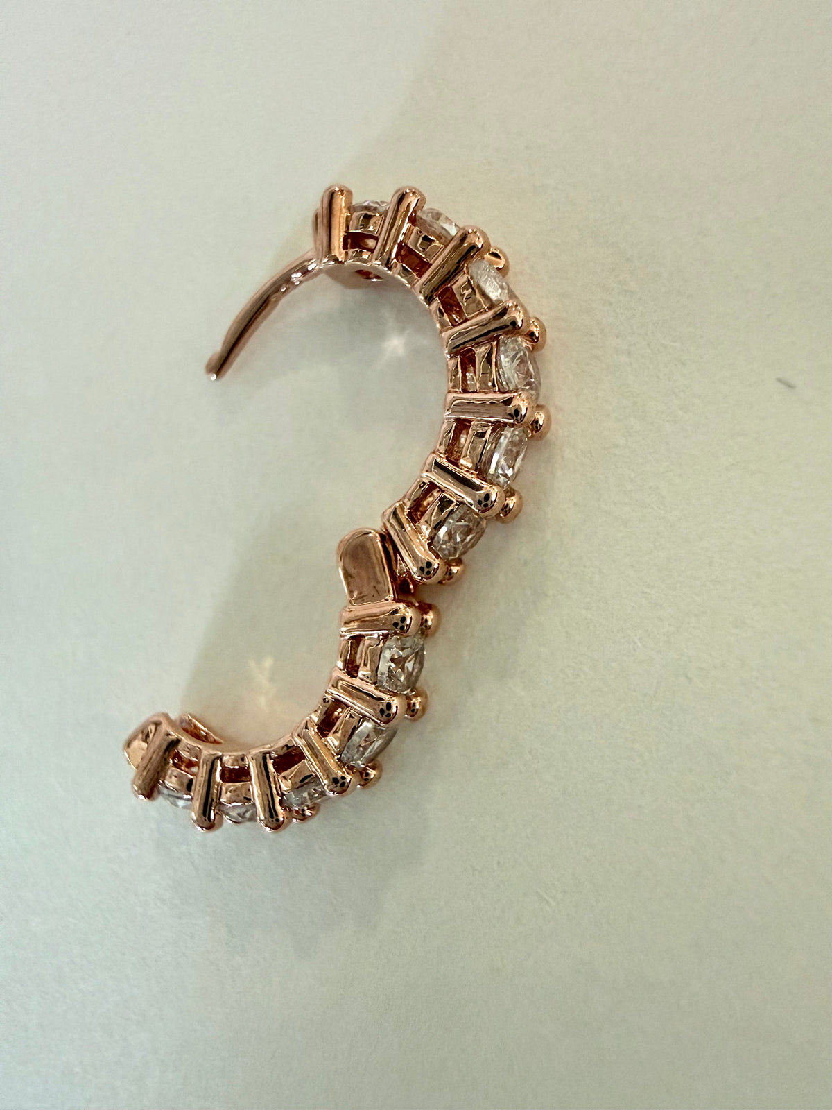 Stella Crystal Hoops - Rose Gold
