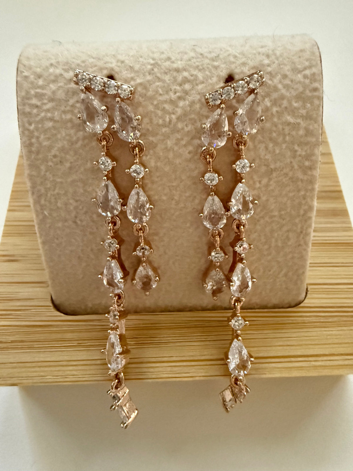 Celeste Cascade Earrings - Rose Gold