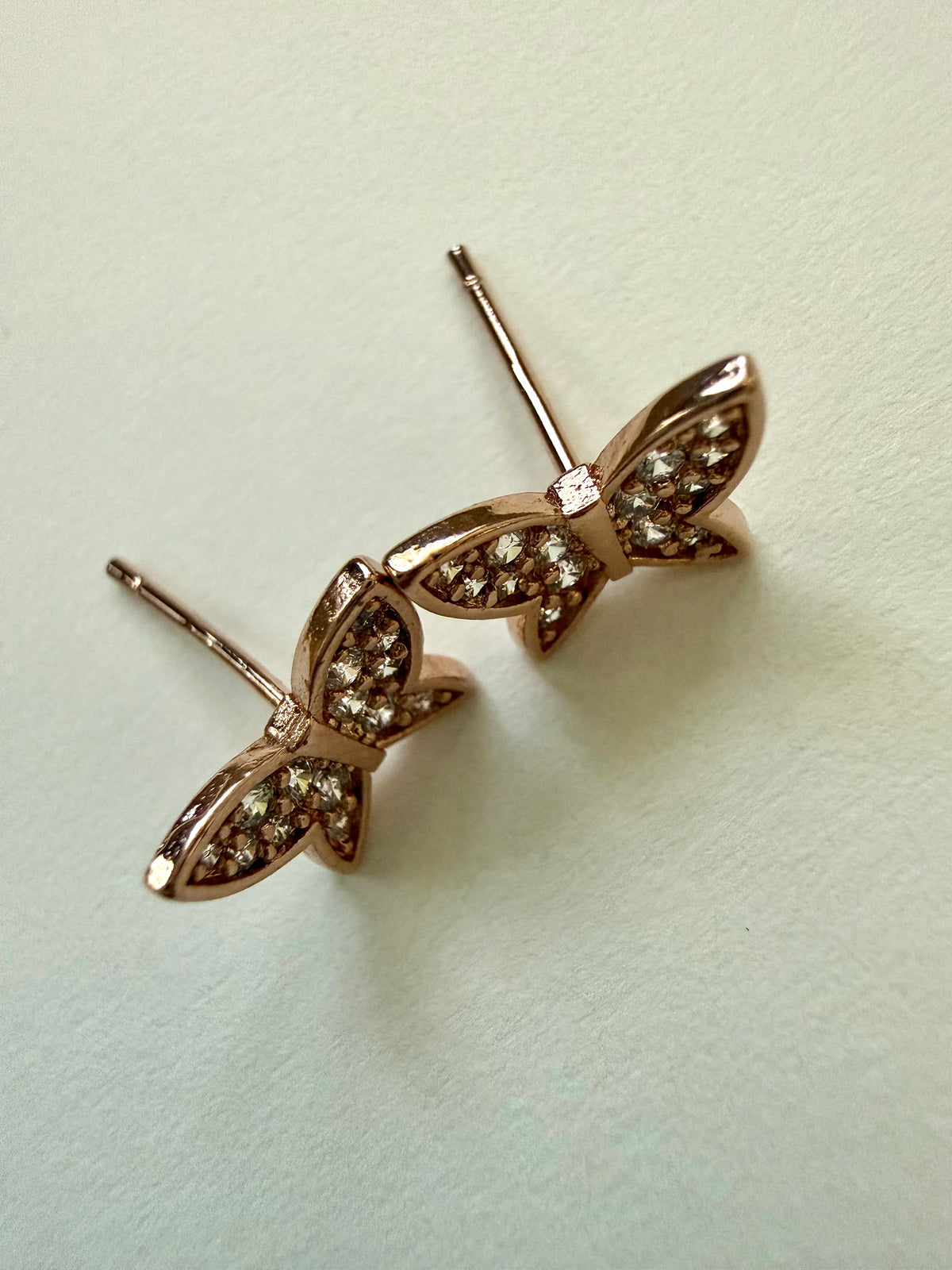 Ember Butterfly Stud Earrings -  Rose Gold