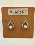 Luna Pearl Earrings - Silver