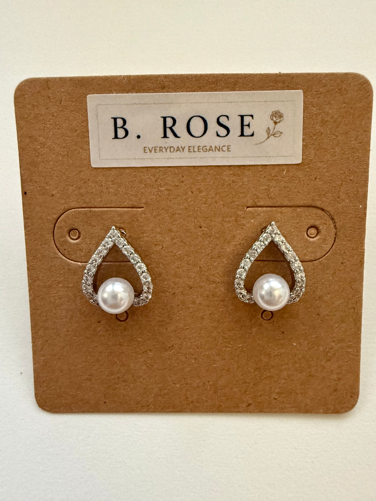 Luna Pearl Earrings - Silver