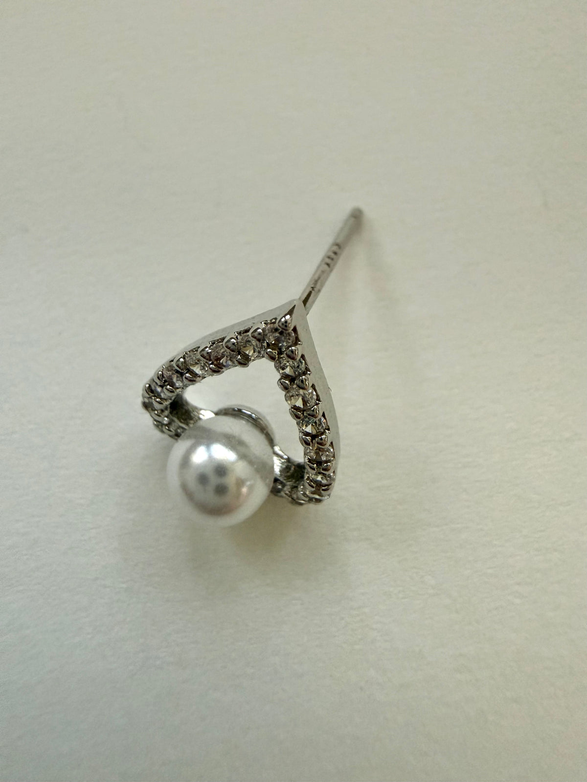 Luna Pearl Earrings - Silver