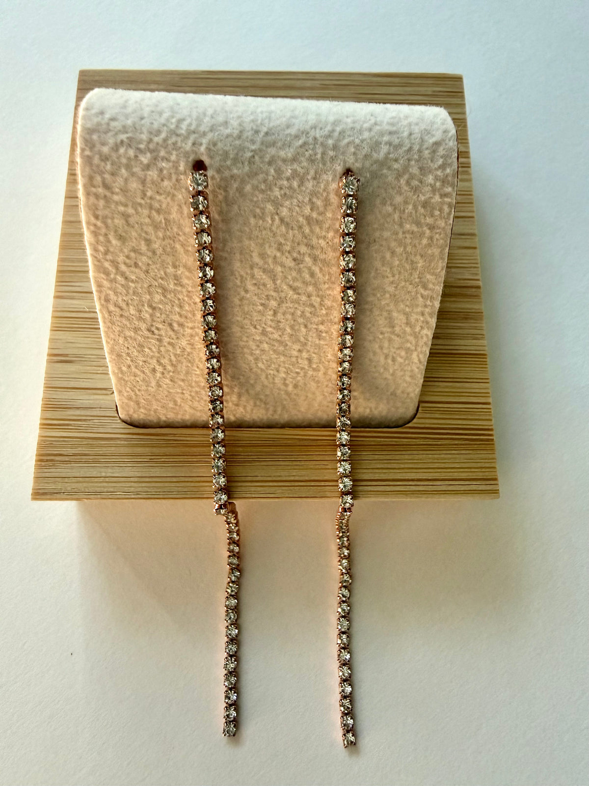 Selena Chain Earrings - Rose Gold