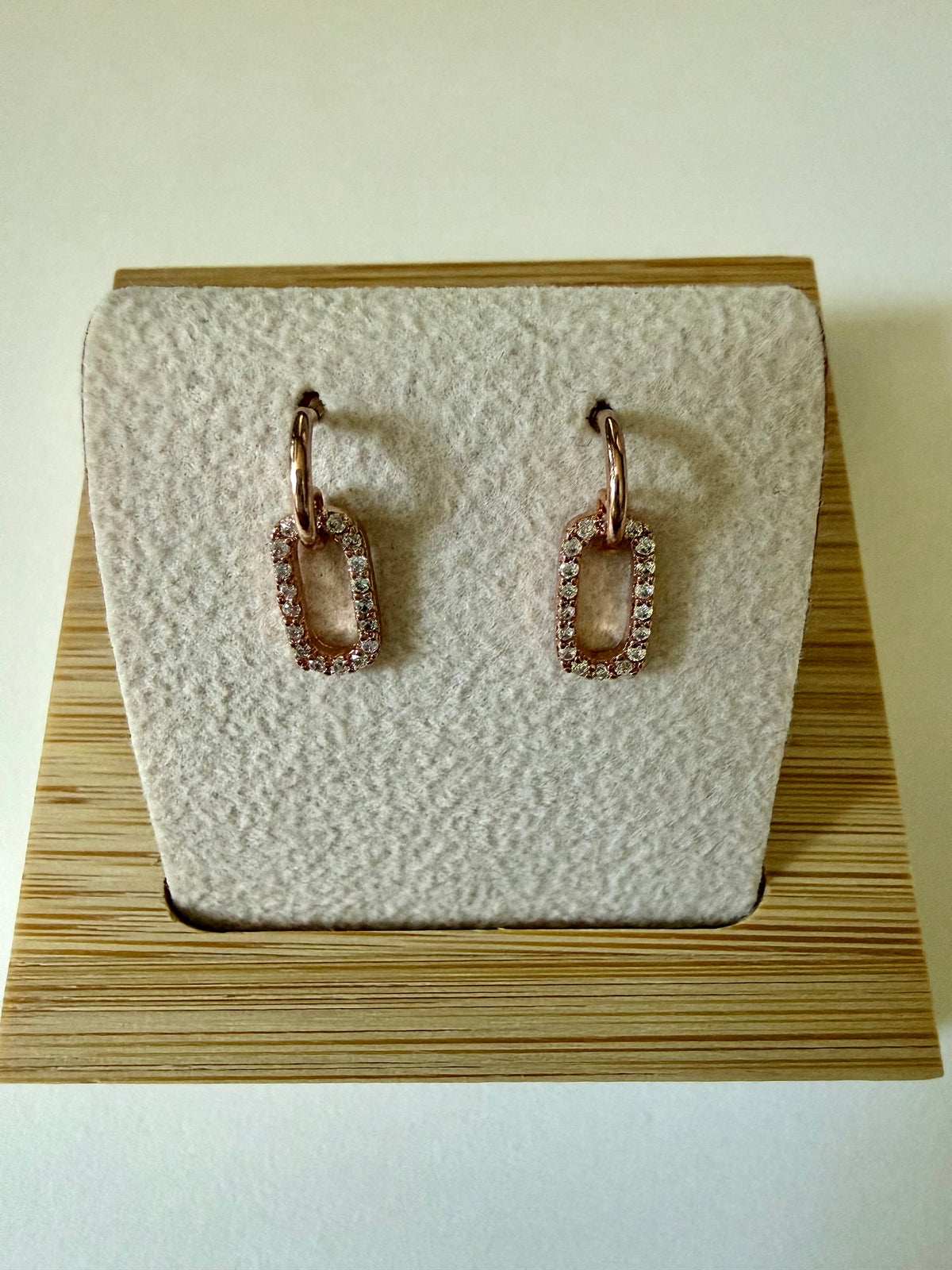 Nova Link Earrings – Rose Gold