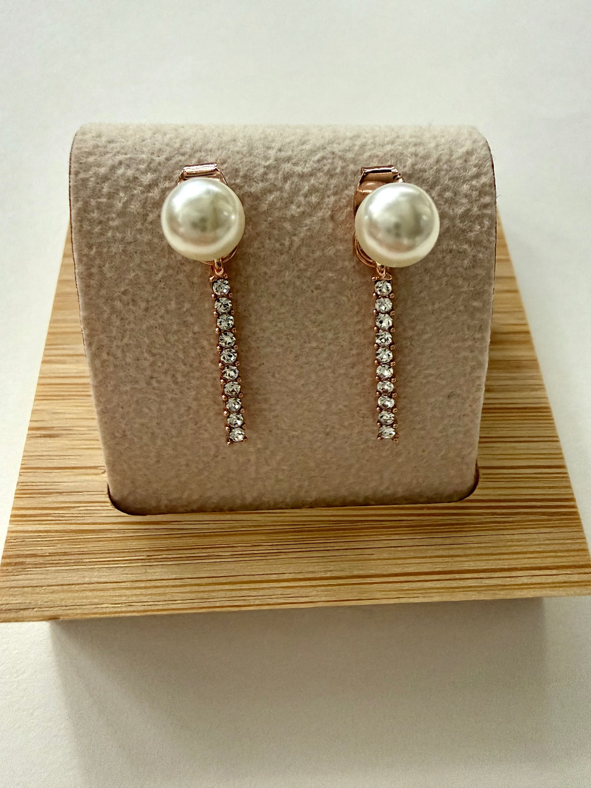 Luna Pearl Tassel Earrings - Rose Gold