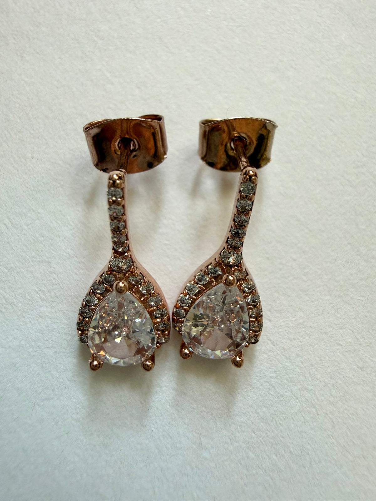 Elara Teardrop Earrings - Rose Gold