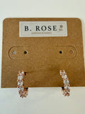 Stella Crystal Hoops - Rose Gold