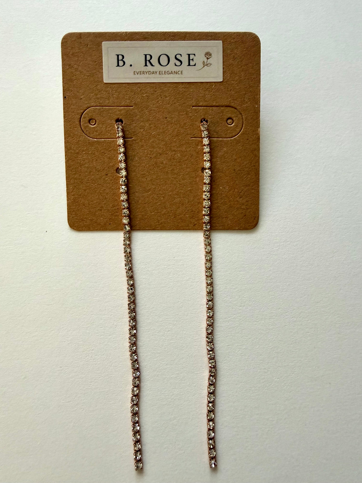 Selena Chain Earrings - Rose Gold