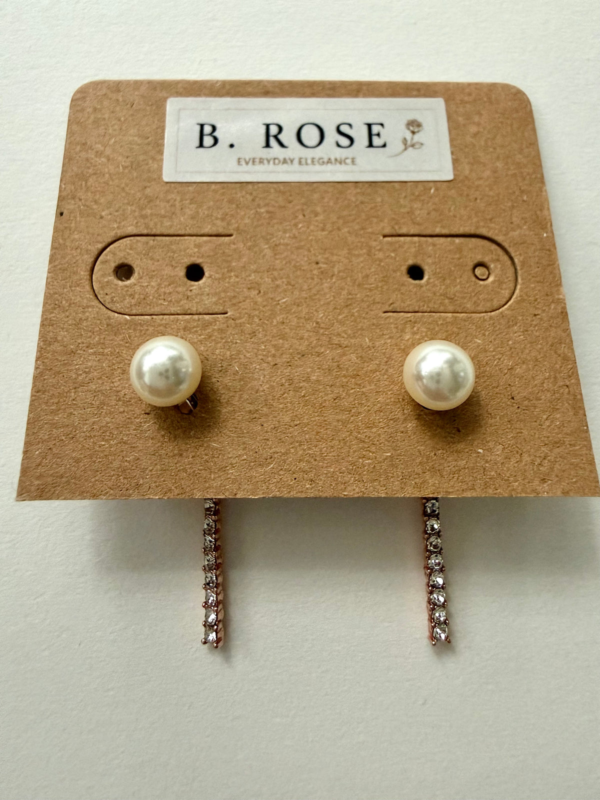 Luna Pearl Tassel Earrings - Rose Gold