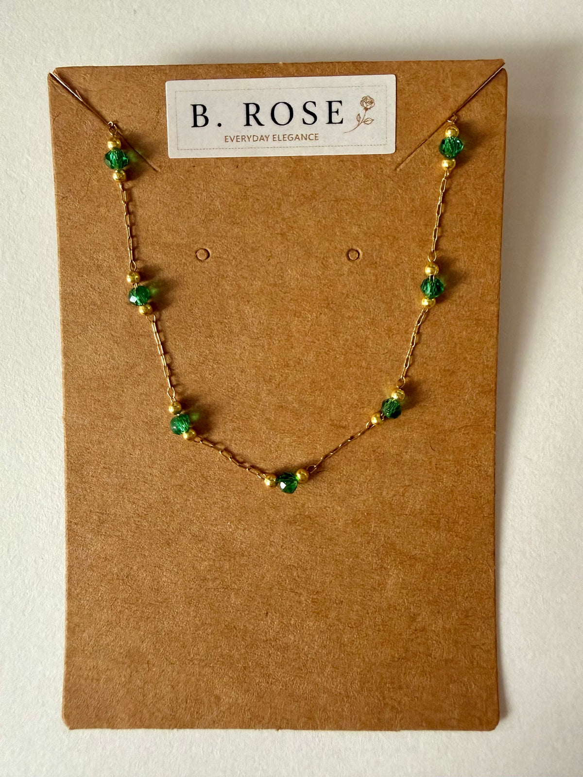 Sparkling Green Bead Bracelet – Gold Surgical Steel