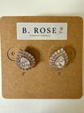 Teardrop Cubic Zirconia Stud Earrings