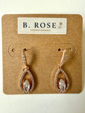 Teardrop Drop Earrings – Rose Gold