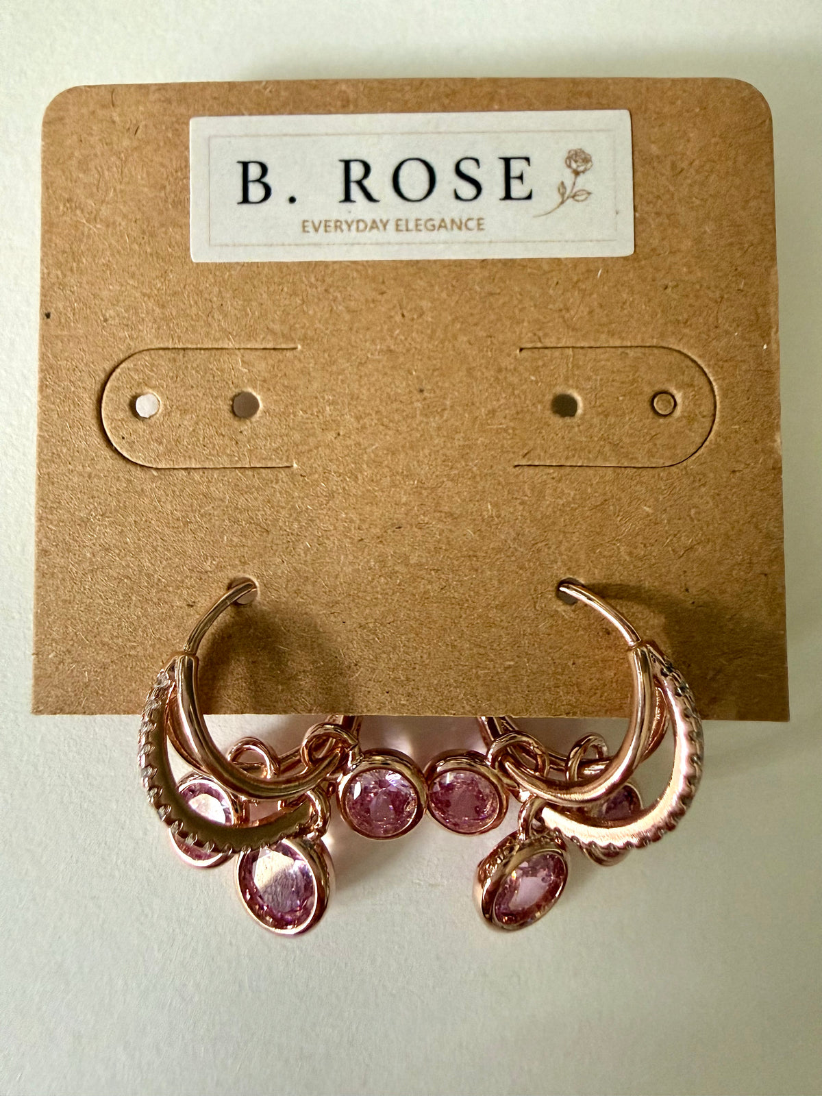 Pink Twinkle Hoop Earrings
