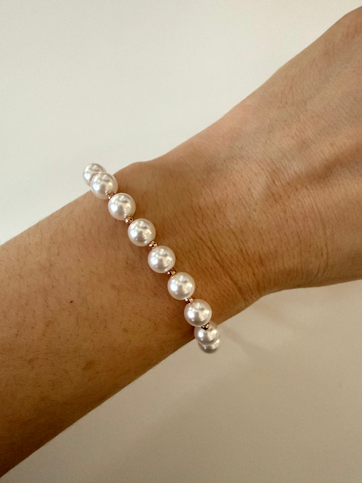 Rose Gold Pearl Bracelet