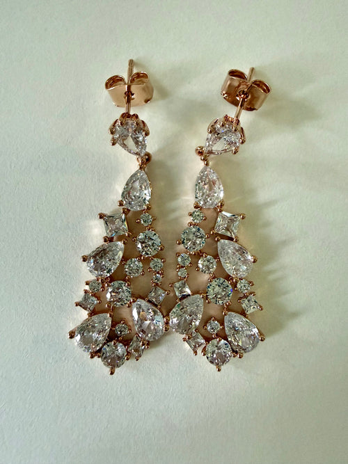 Aurora Drop Earrings - ROSE GOLD