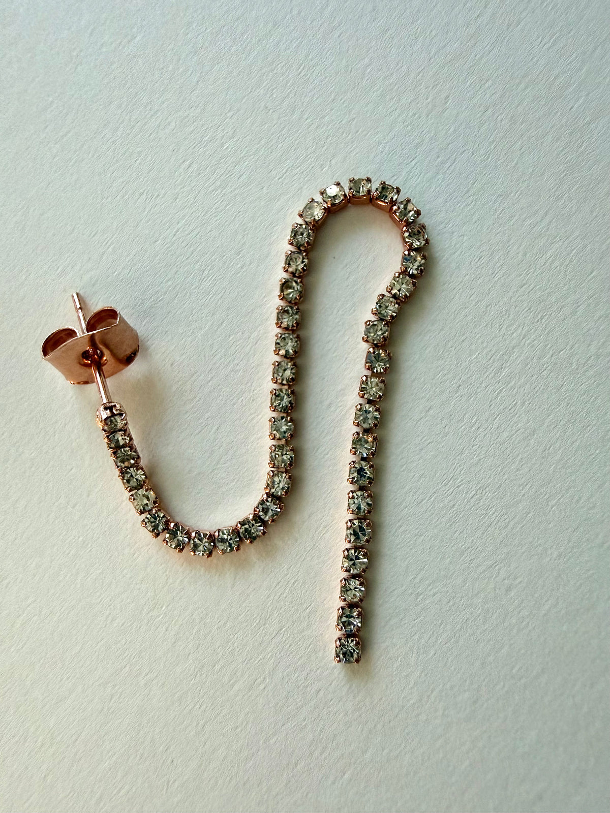 Selena Chain Earrings - Rose Gold