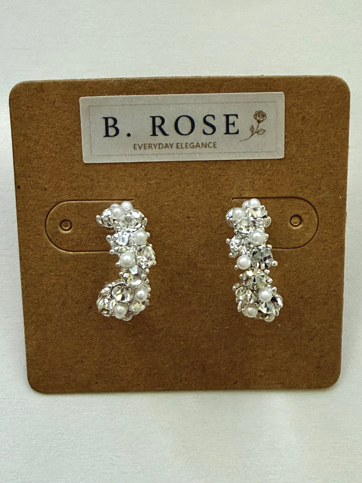 Pearl Blossom Hoops - Silver
