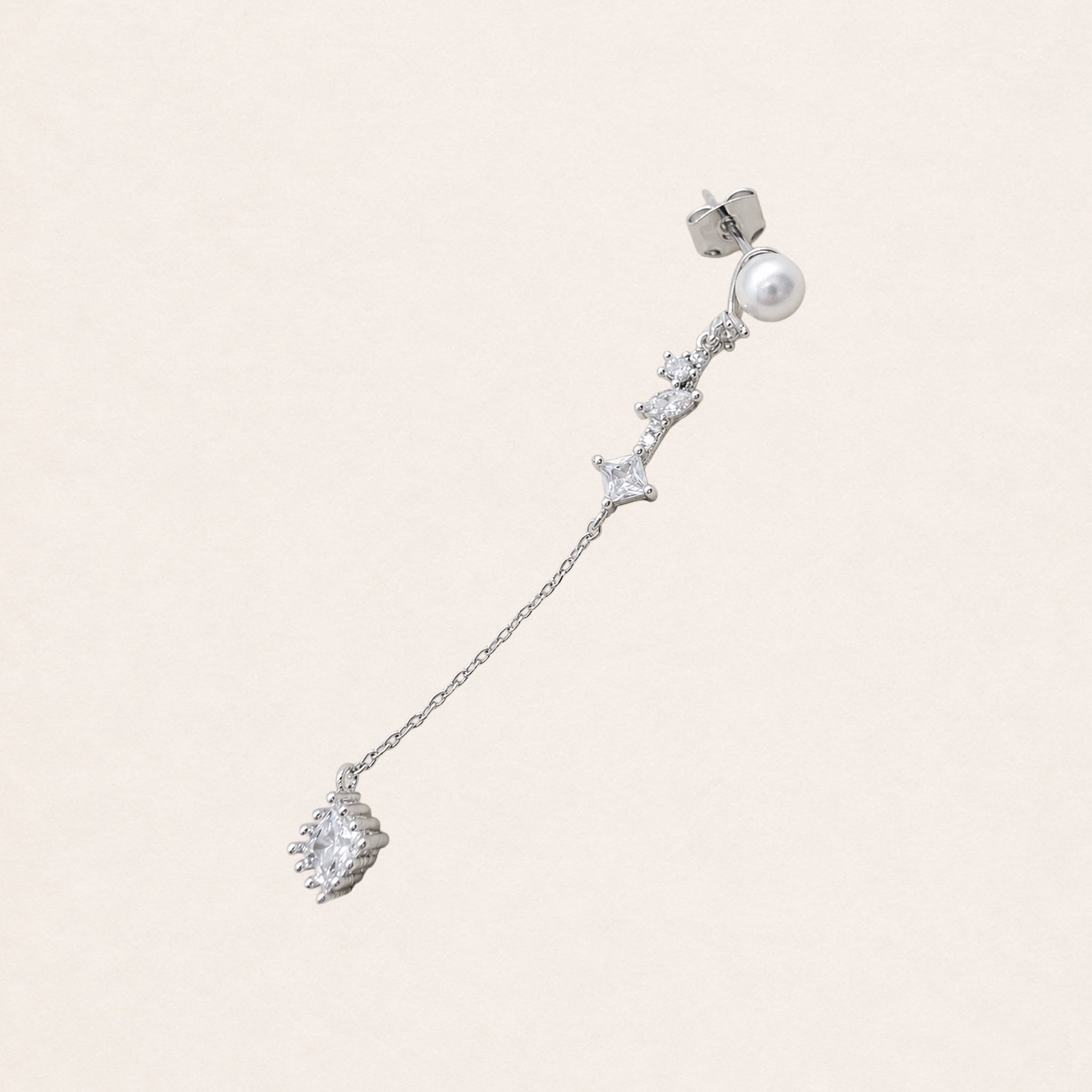 Snow Pearl Drop Earrings