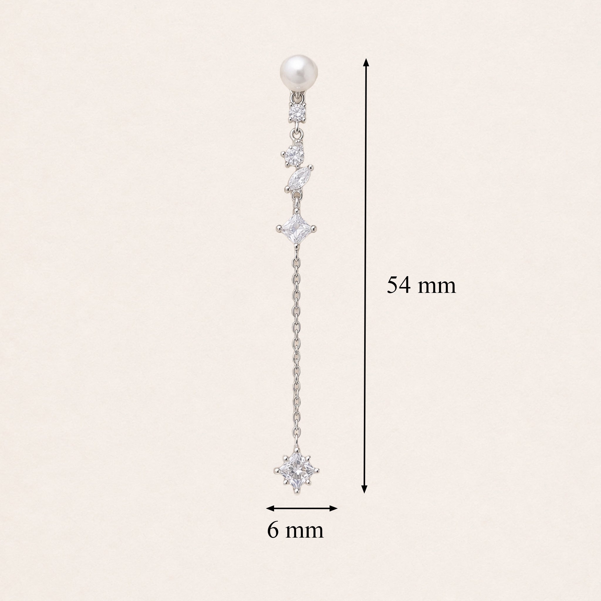 Snow Pearl Drop Earrings