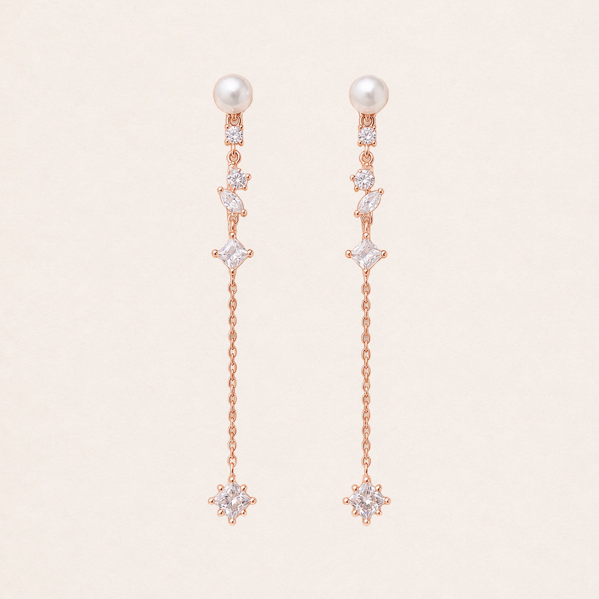 Snow Pearl Drop Earrings