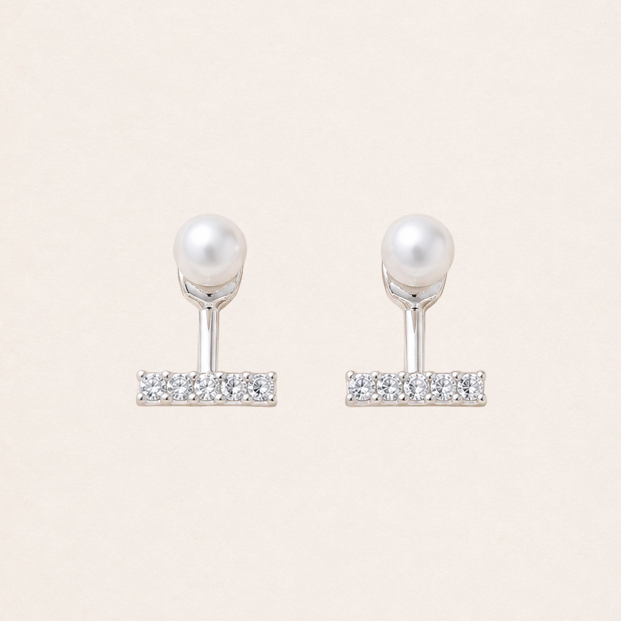 Aria Pearl Bar Earrings