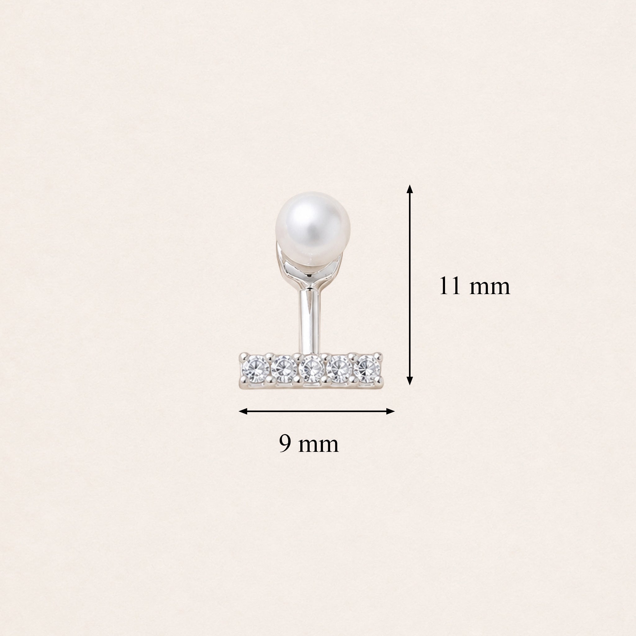 Aria Pearl Bar Earrings
