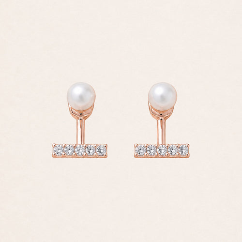 Aria Pearl Bar Earrings