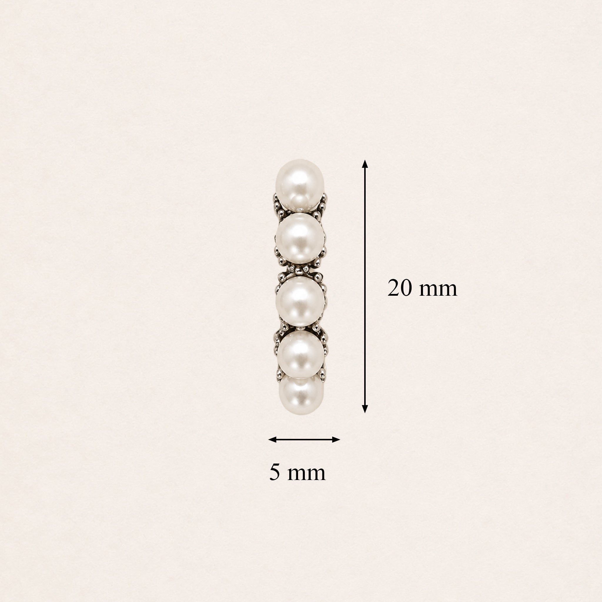 Noir Pearl Hoops