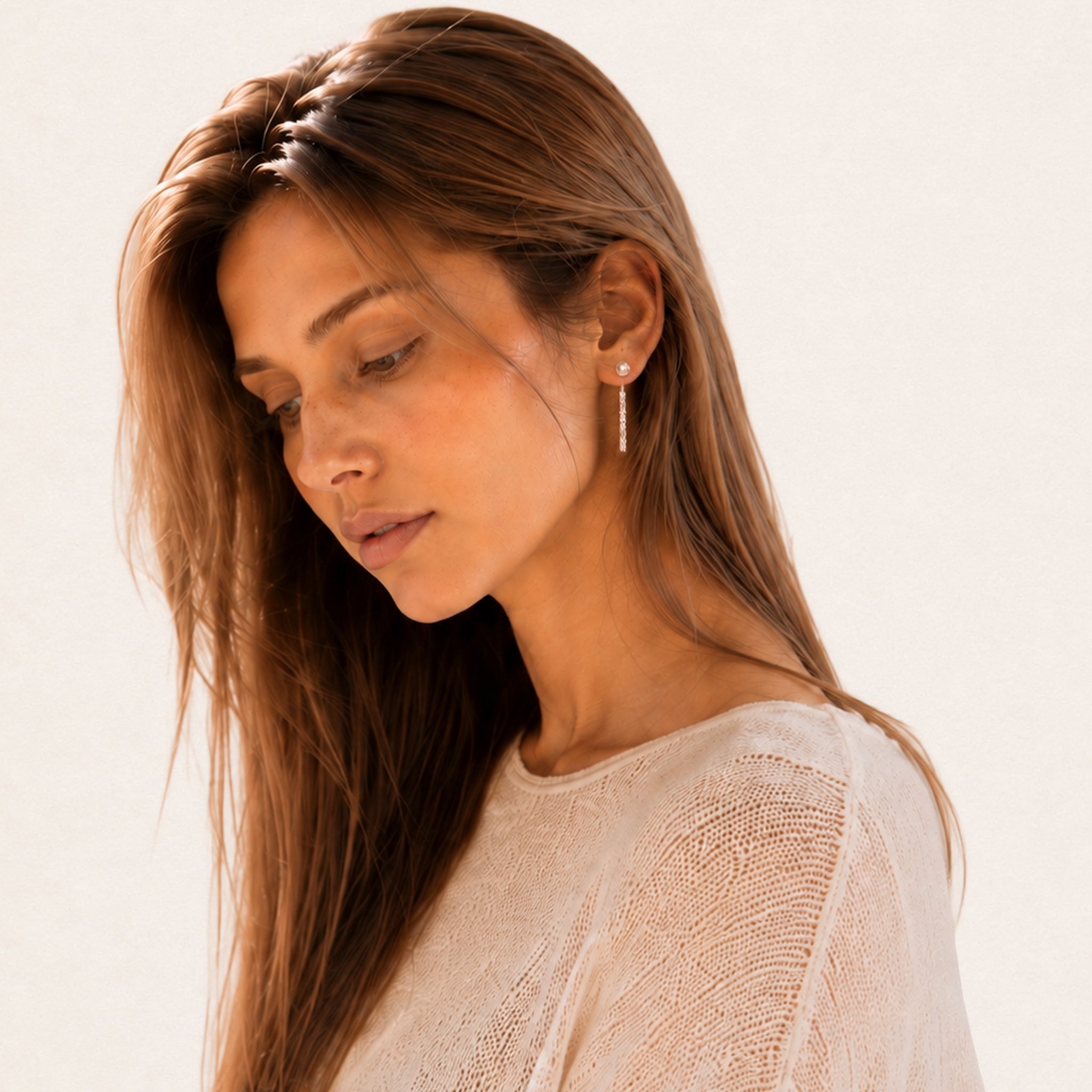 Luna Pearl Tassel Earrings