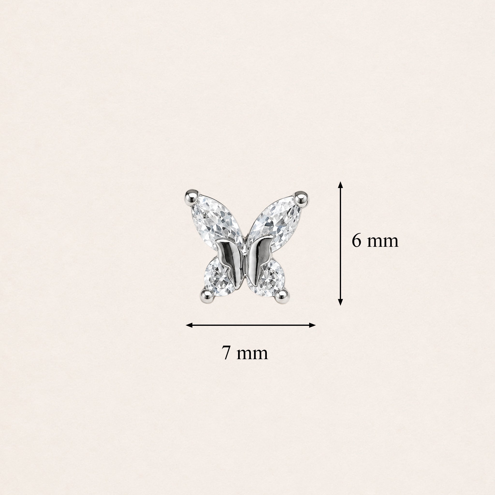 Flutter Butterfly Stud Earrings
