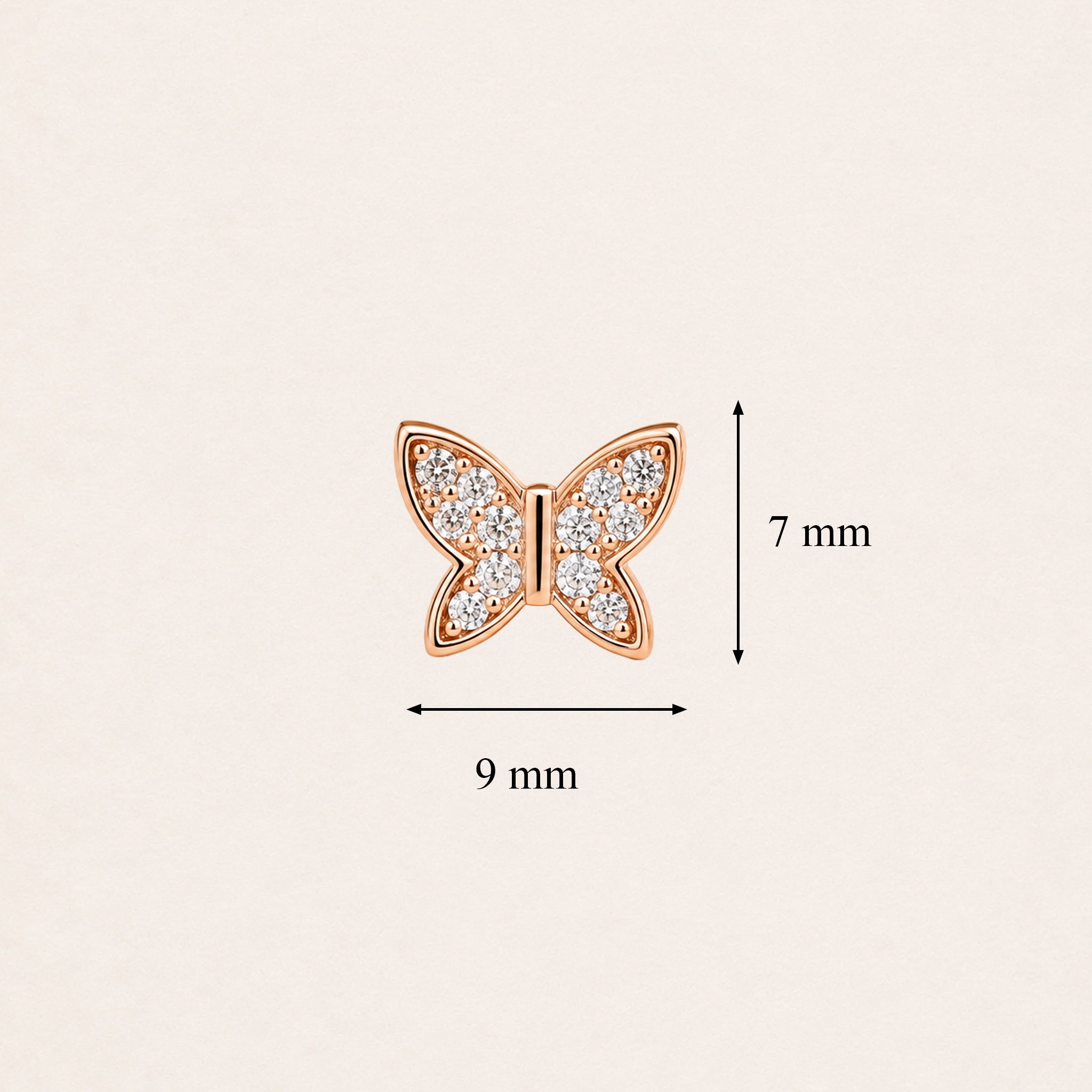 Ember Butterfly Stud Earrings