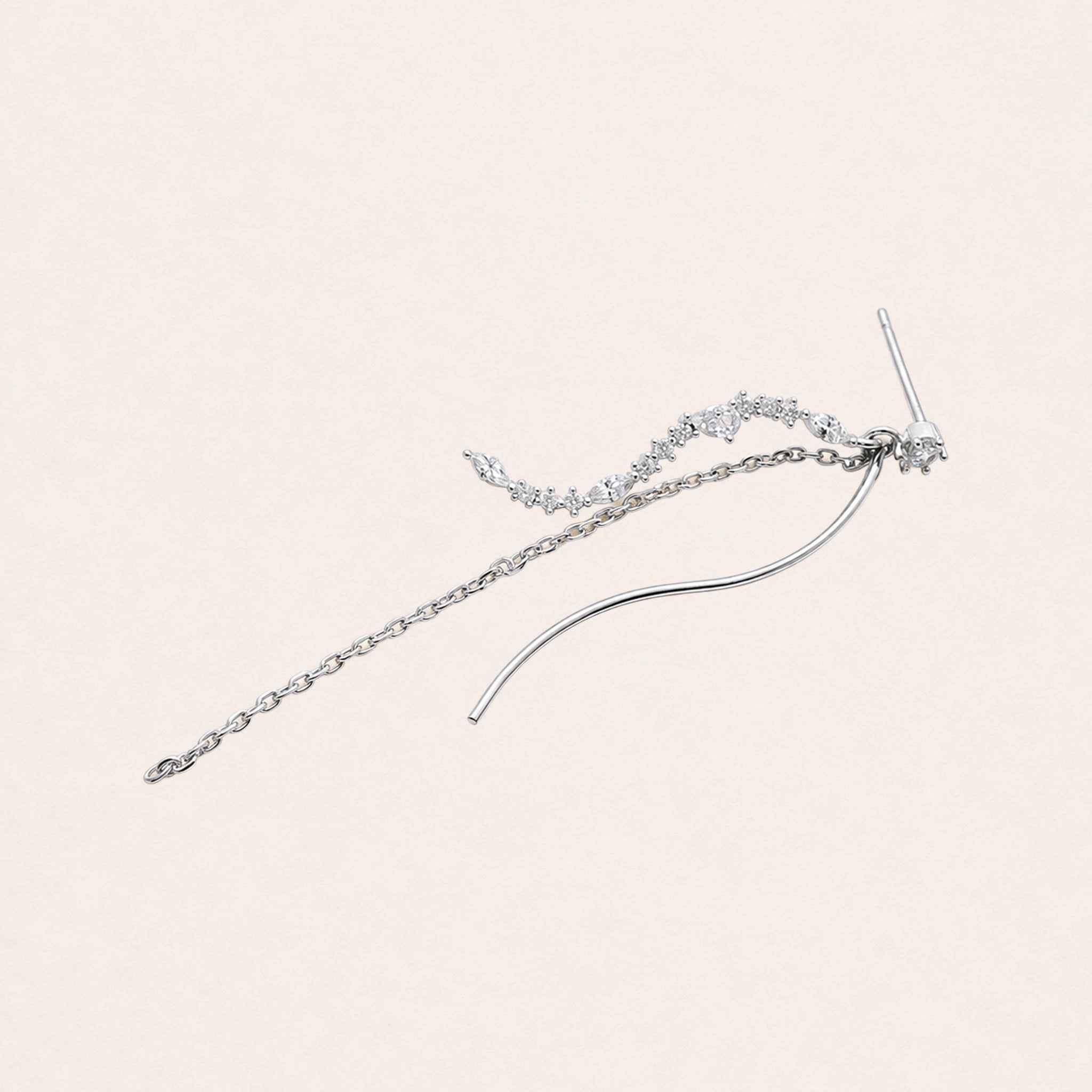 Ribbon Flow Drop Earrings