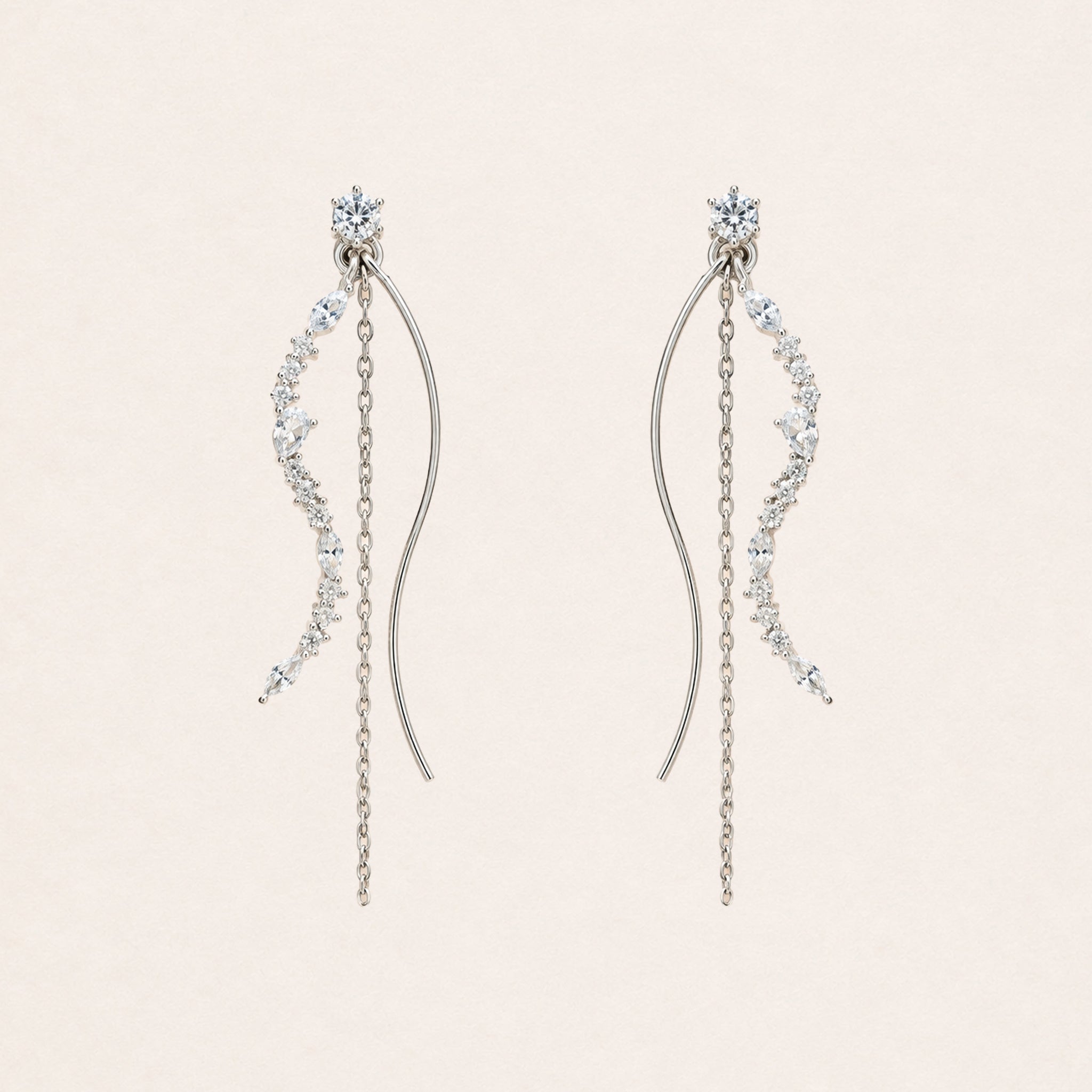 Ribbon Flow Drop Earrings