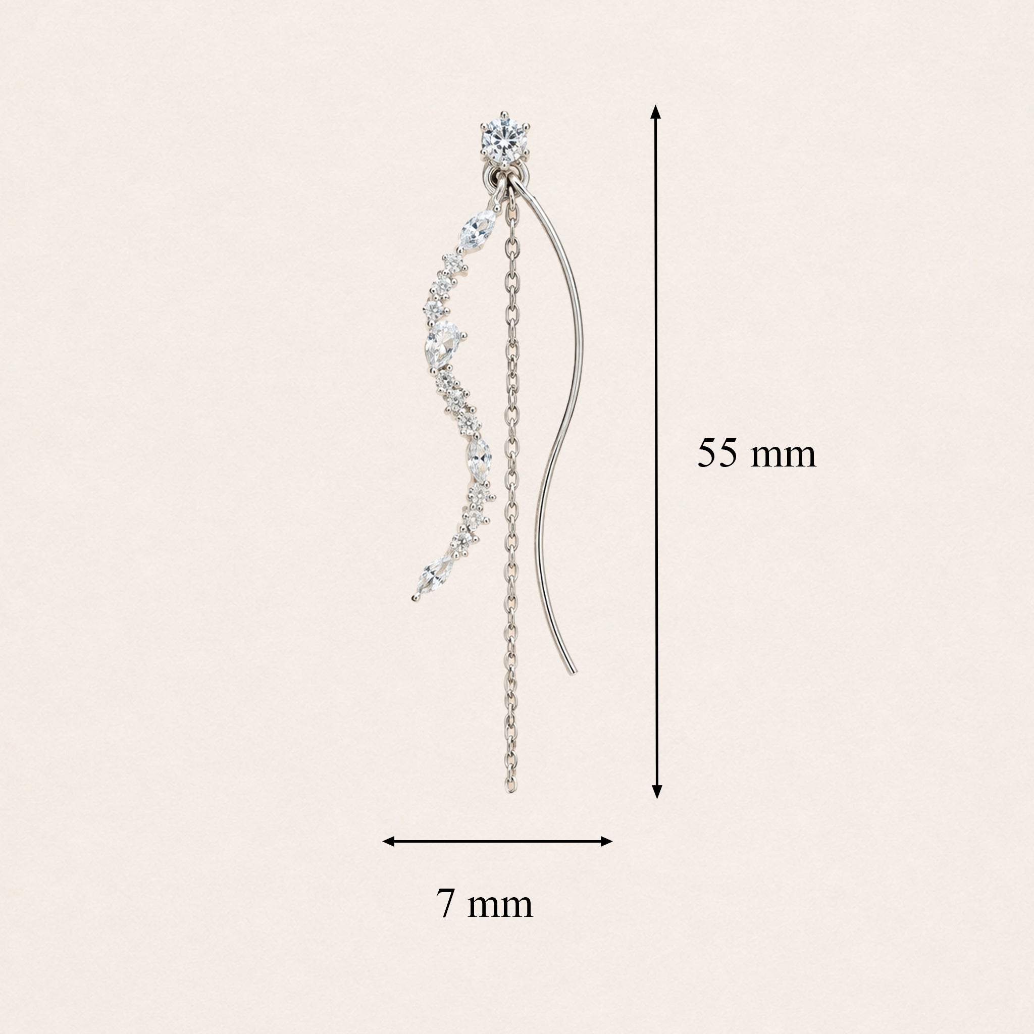 Ribbon Flow Drop Earrings