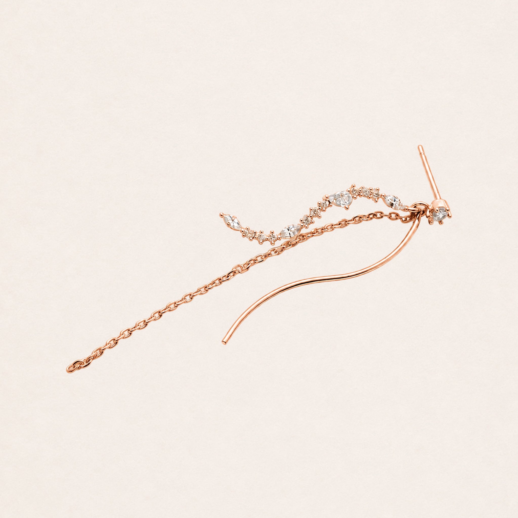 Ribbon Flow Drop Earrings