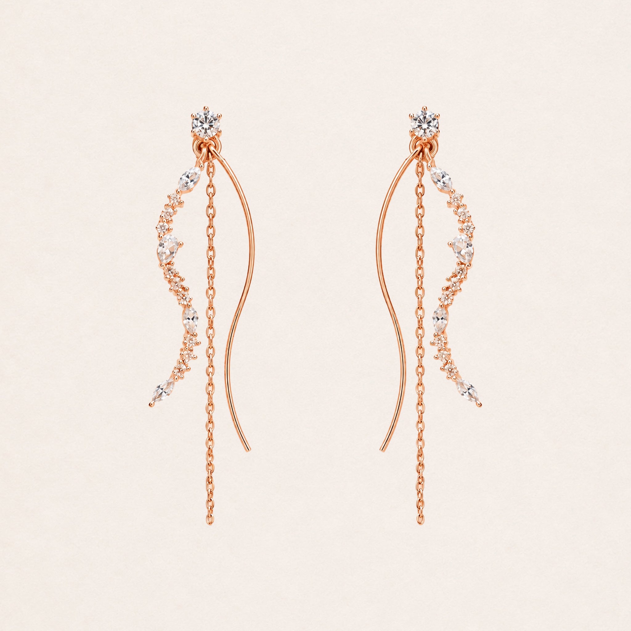 Ribbon Flow Drop Earrings