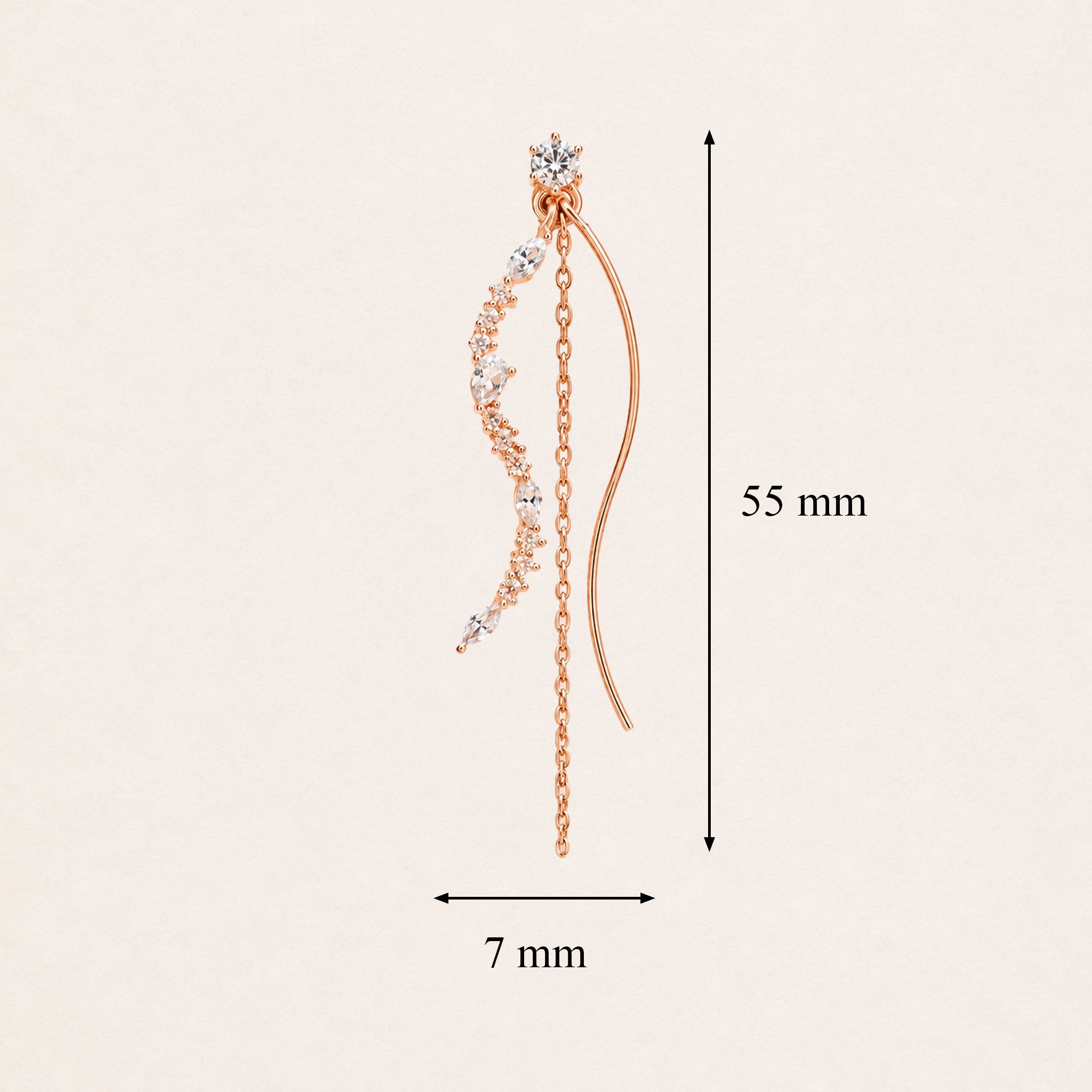 Ribbon Flow Drop Earrings