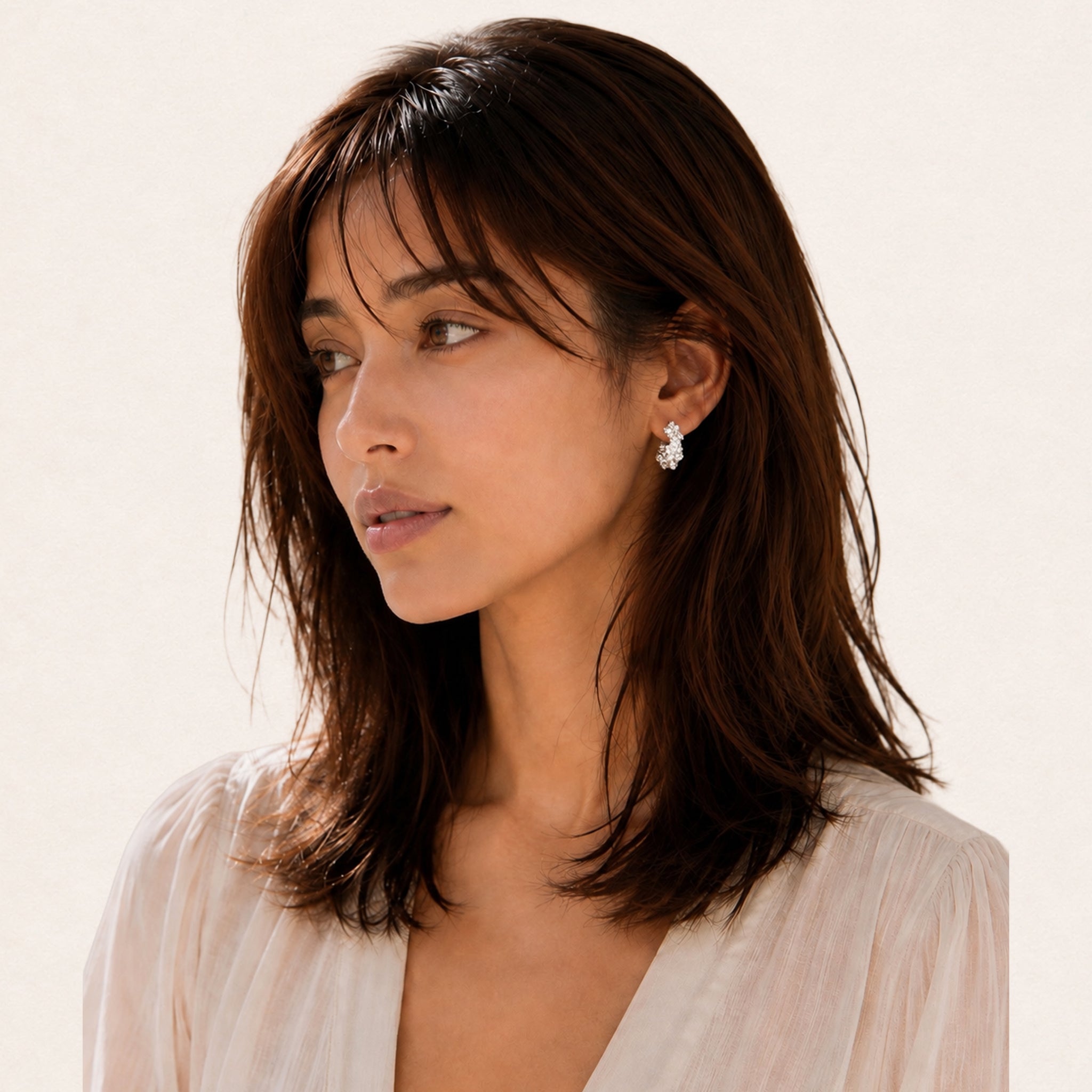 Pearl Blossom Hoops
