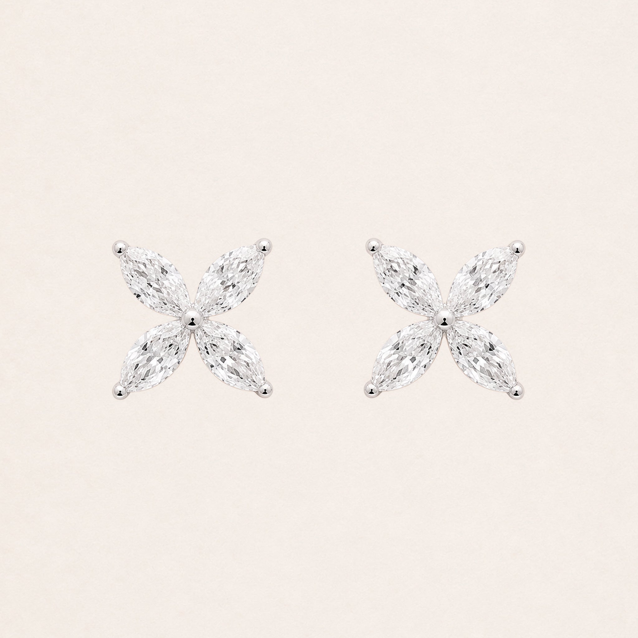 Crystal Bloom Stud Earrings