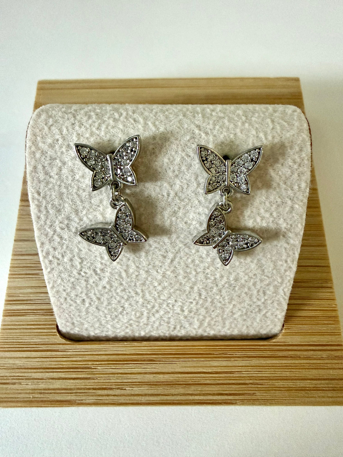 Sparkling Butterfly Drop Earrings